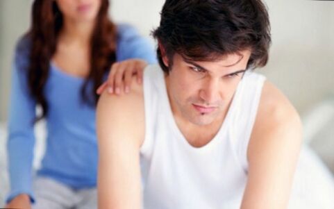 a violation of an erection function in a man with prostatitis